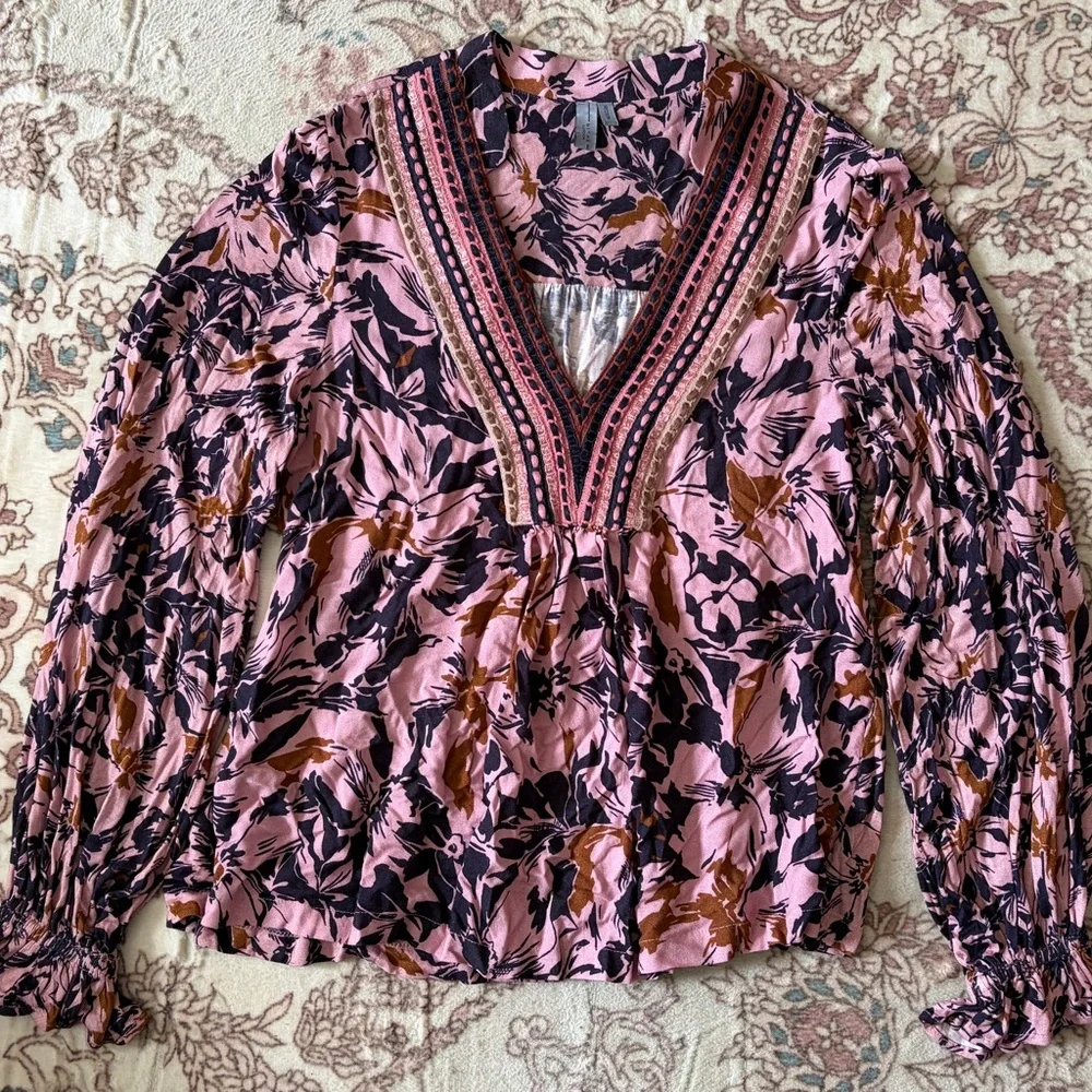 SOLD Anthropologie BI-nk Stephanie Long-Sleeve Top Medium - Picture 5 of 9